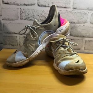 Nike Free Run 5.0 light blue and pink